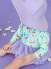 Mermaid Princess Tulle Skirted One Piece Rash Guard