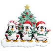 Winter Penguin Family Personalized Christmas Ornament