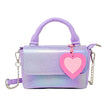 Shiny Baguette Heart Handbag