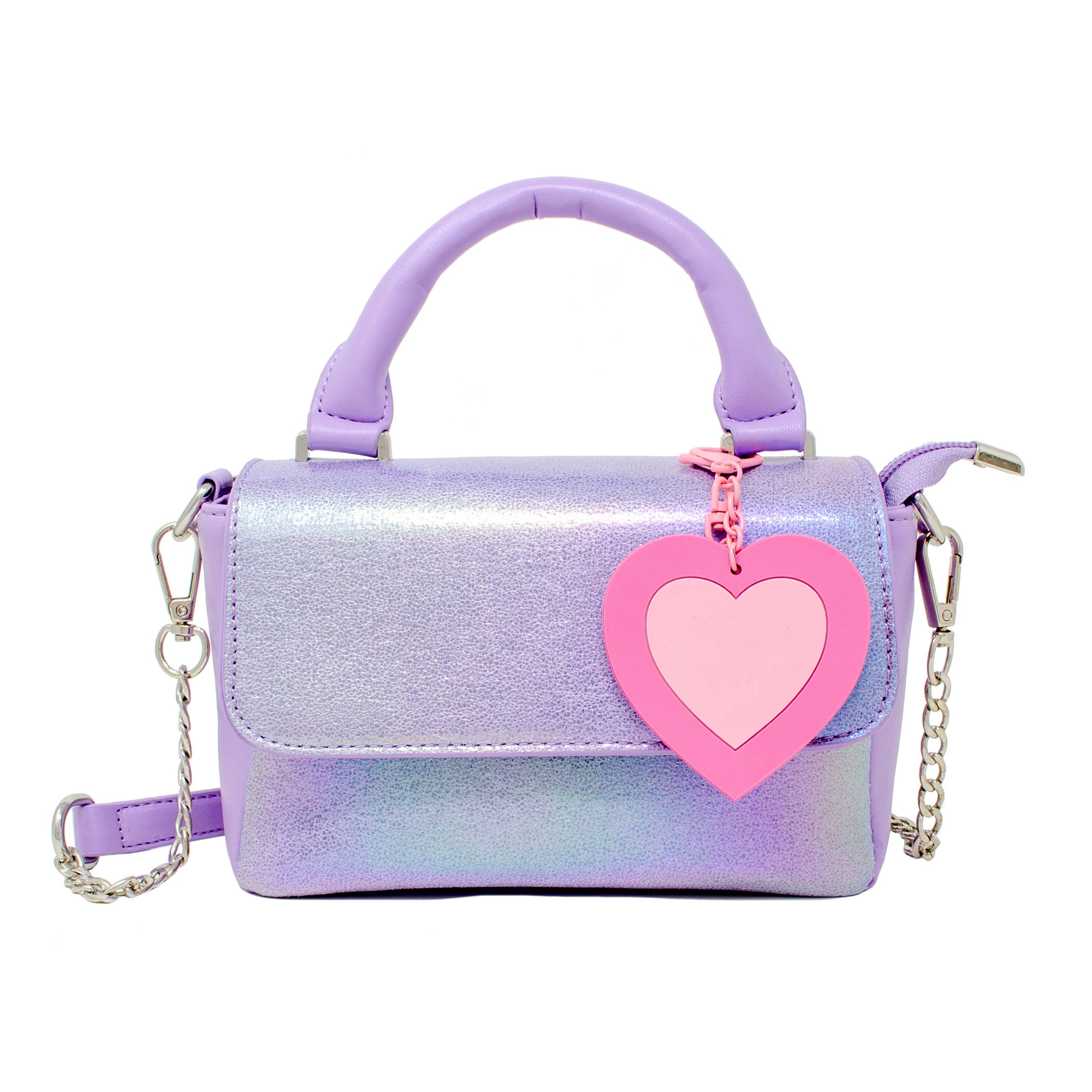 Shiny Baguette Heart Handbag