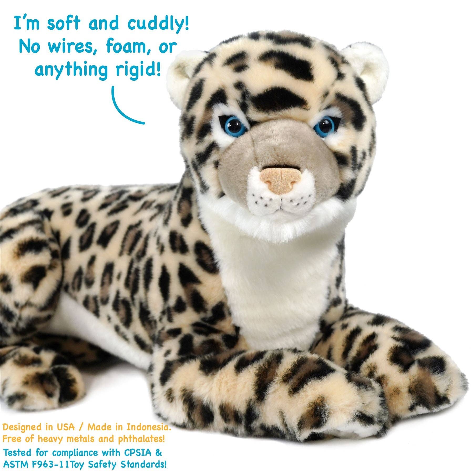 Sienna the Snow Leopard | 30 Inch Stuffed Animal Plush