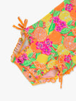 Baby Girls Neon Squeeze the Day Long Sleeve One Piece Rash Guard Swimsuit with Signature Rear Ruffles