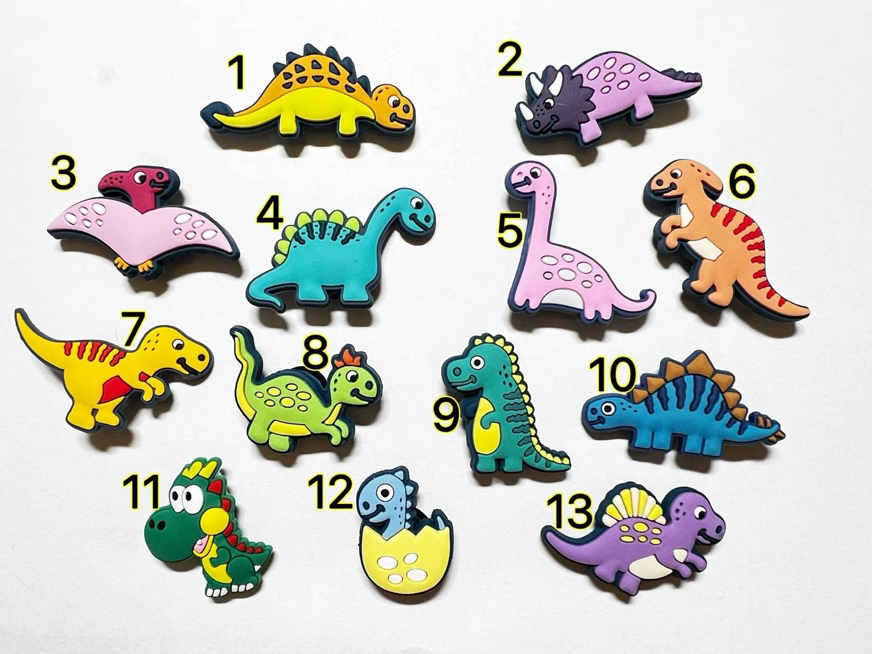 DELETE DUPLICATE Pick your own Cartoon Dinosaurs shoe charms