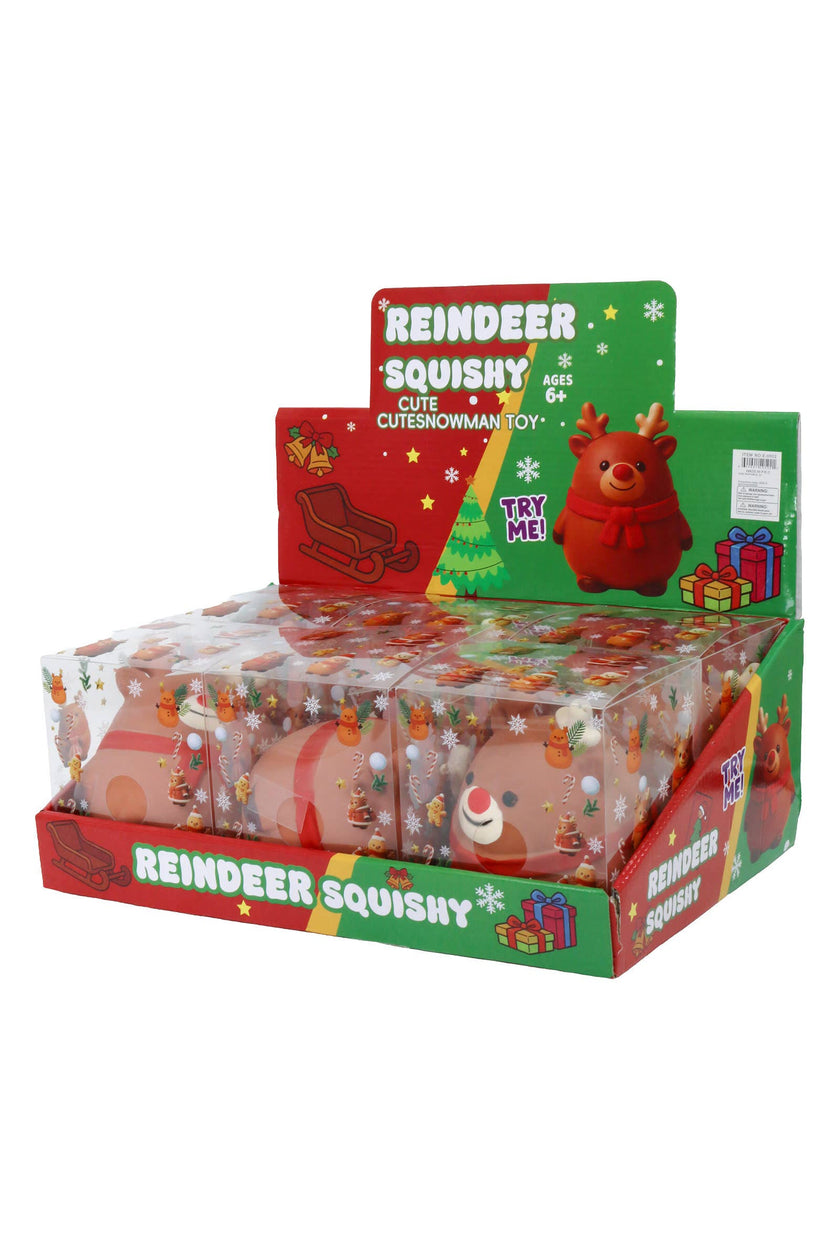 JUMBO 6 Inch Christmas Reindeer Fluffy Slime Filled Squishy Toy