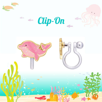 Clip On Earrings | Dazzling Dolphin Earrings for Summer