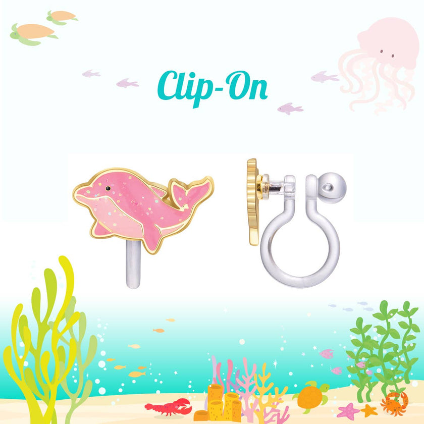 Clip On Earrings | Dazzling Dolphin Earrings for Summer