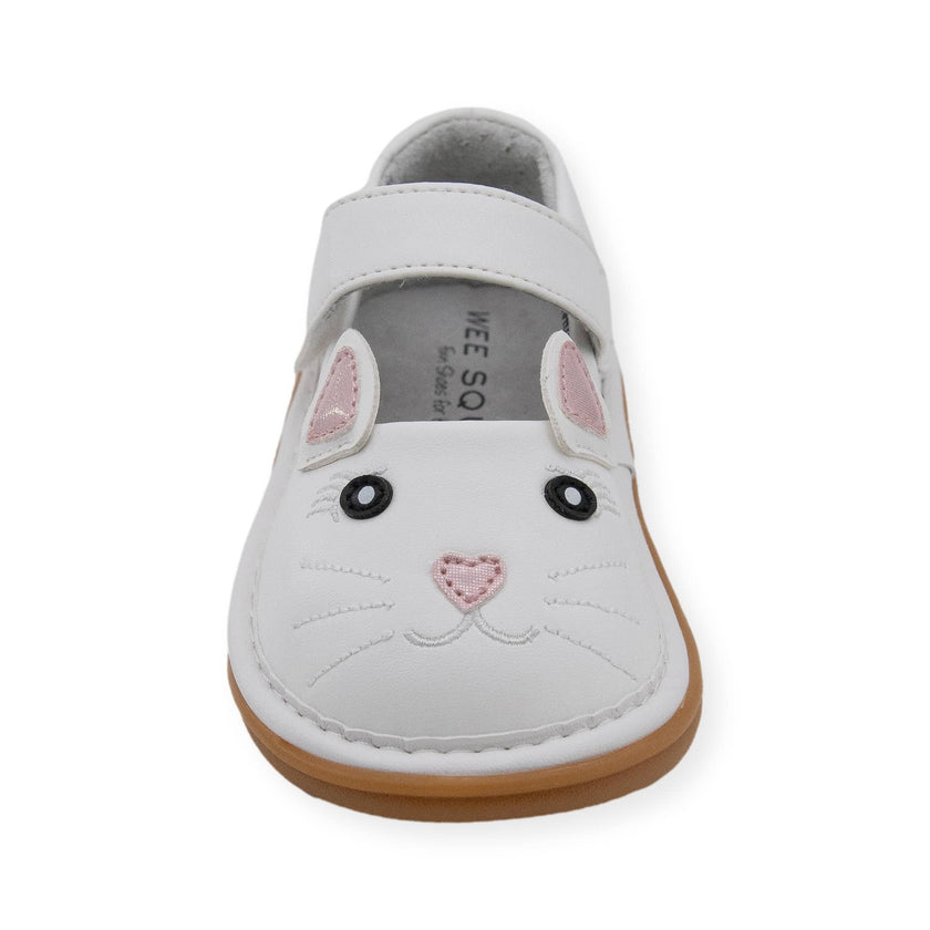 Wee Squeak Kitty White Shoes