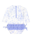 Periwinkle Butterfly Garden Long Sleeve One Piece Rash Guard