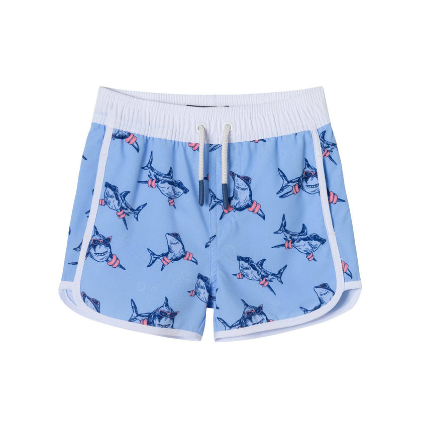 Rashguard & Swim Trunk Set - Navy Shark