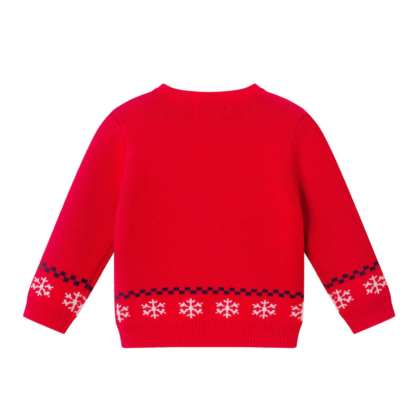 Infant Fair Isle Sweater Set | Red Dino