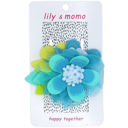 Ocean Flowers Hair Clip- Ocean blue