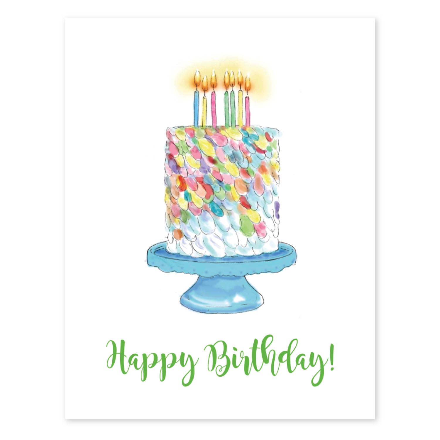 BIRTHDAY CAKE GREETING CARD