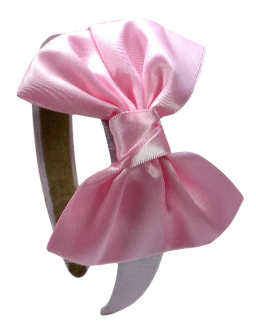 Girls Satin Bow Arch Headband -Assorted