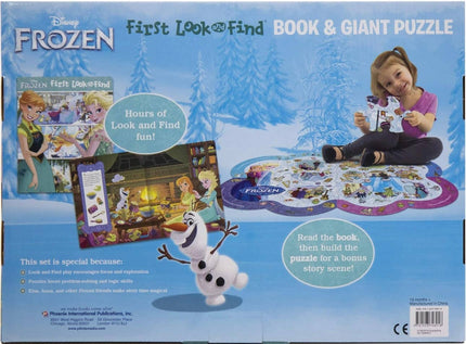 Disney Frozen - First Look and Find Board Book & Giant 40 PC Puzzle Set