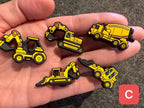 Construction Vehicle Shoe Charms