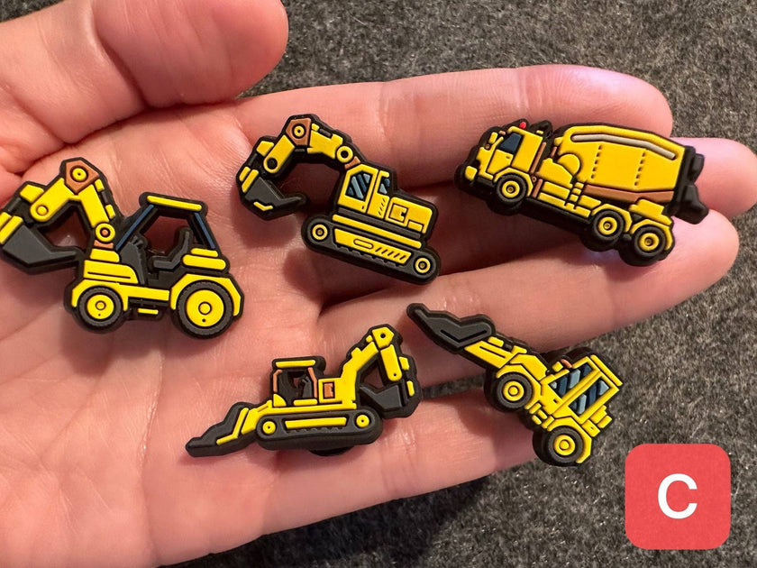 Construction Vehicle Shoe Charms