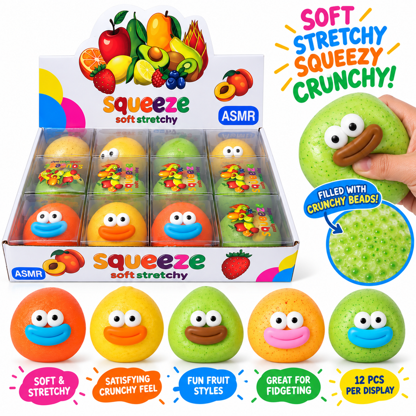Crunchy Smiley Fruit Squishy Toy