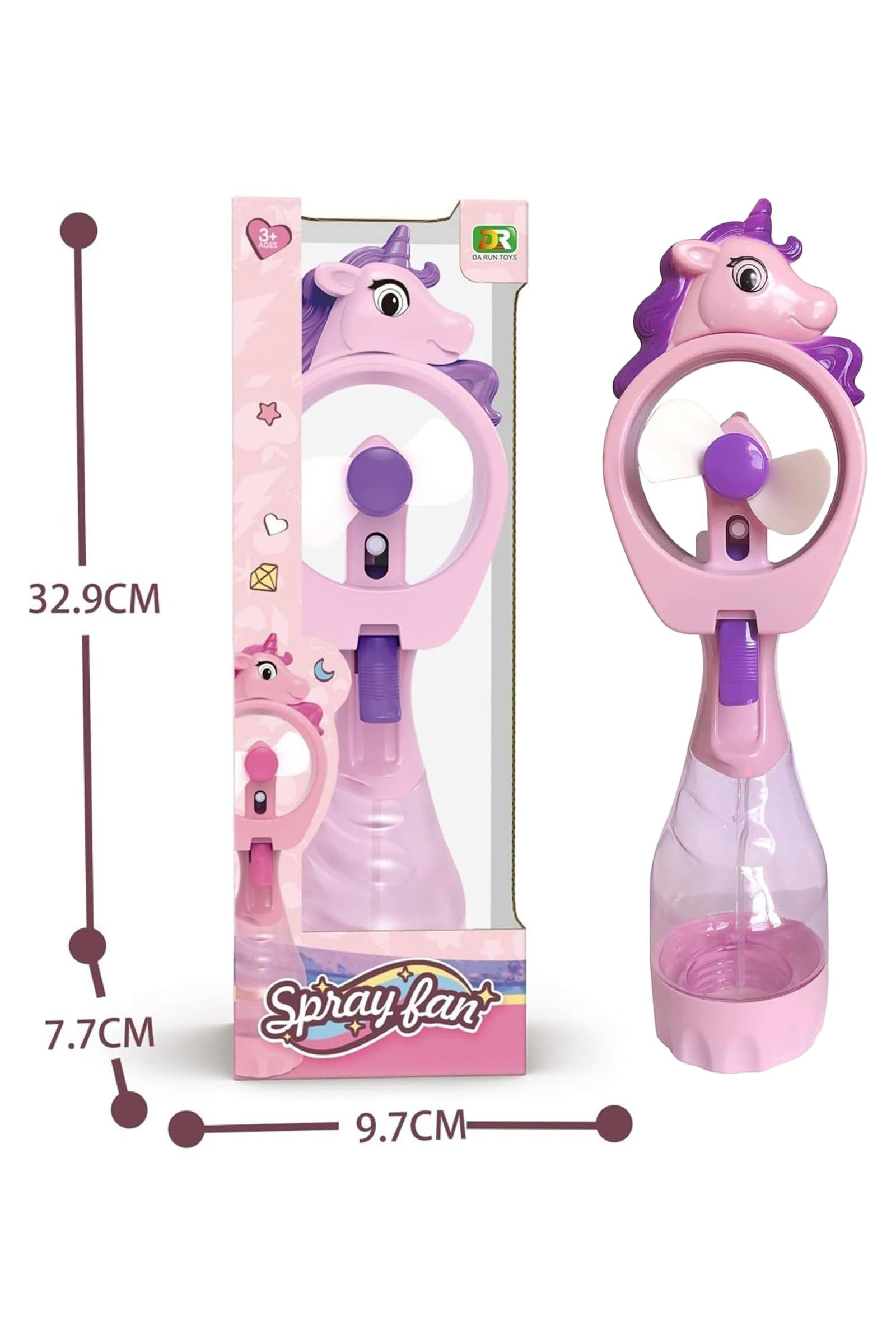 Unicorn Pony Water Spray Misting Electric Fan - Assorted