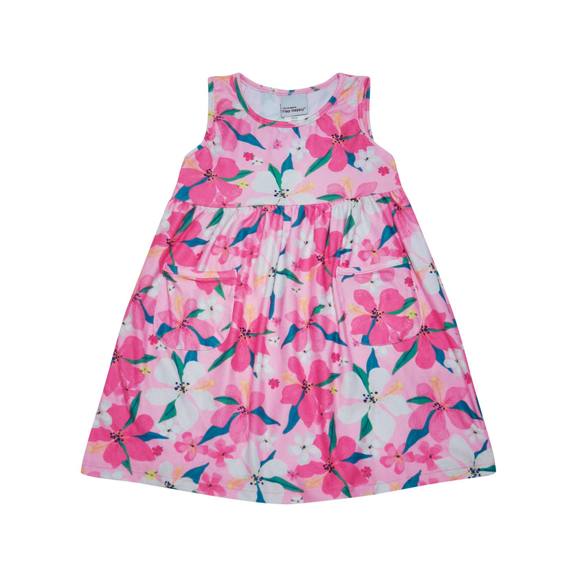 Kids UPF50+ Dahlia Sleeveless Dress w/ Pockets for Girls