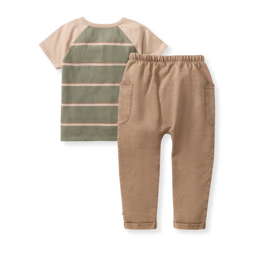 Holland Stripe Infant Tee Set