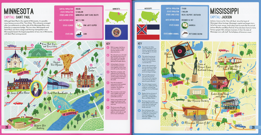 State Capitals Hardcover Book