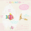 Glitter Rainbow Fish Cutie Children's Stud Earrings