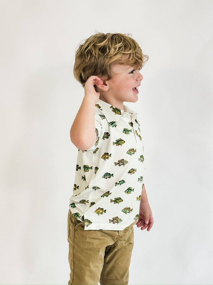 Lake Fish Bamboo SS Polo Shirt