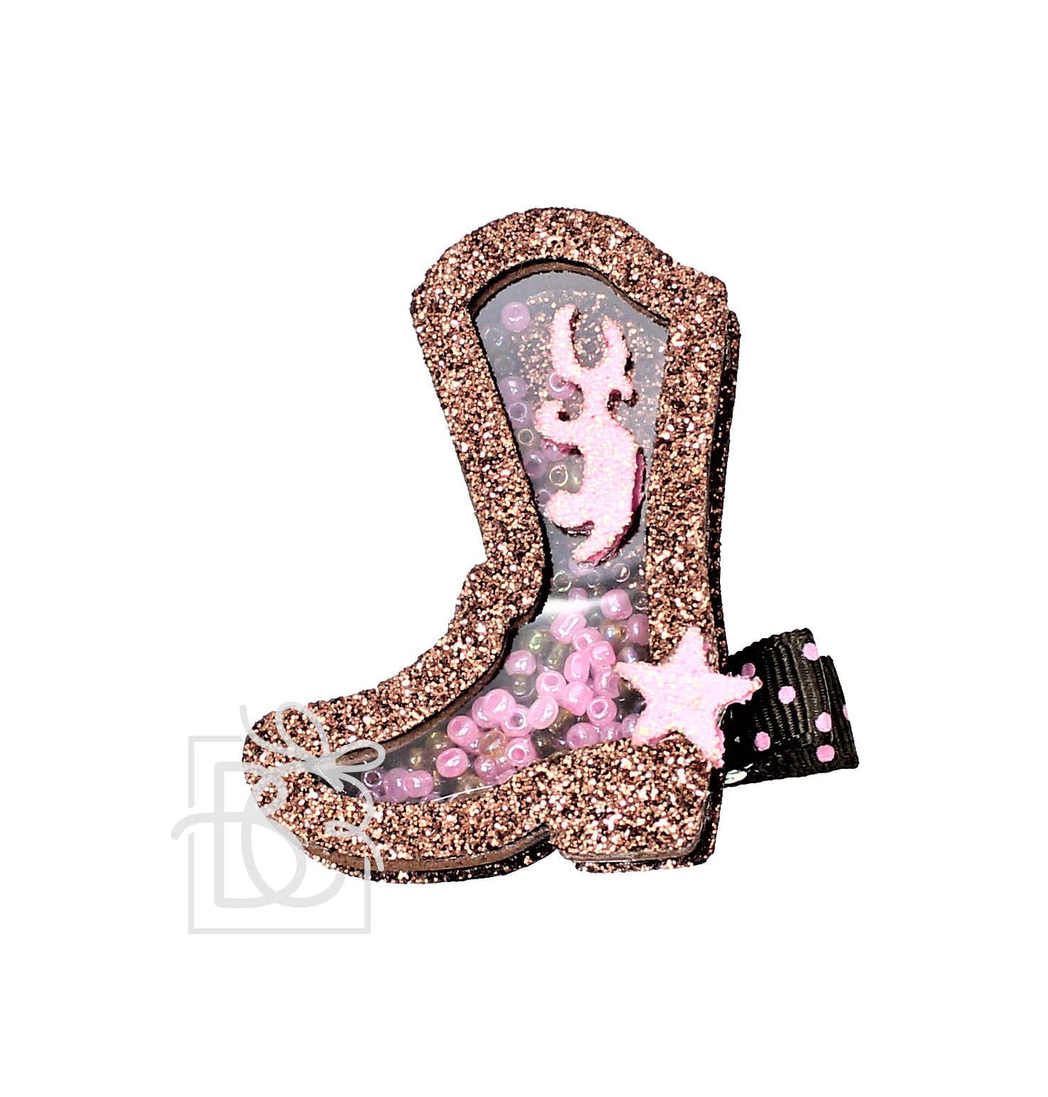 Cowgirl Glitter Shaker Hair Clip