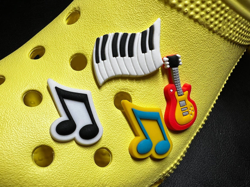 Pick Your Own Piano keyboard guitar music Note Shoe Charms Best Quality JuliesDecalDesign