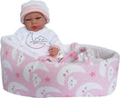 Baby Doll with Pink Bassinet - 15