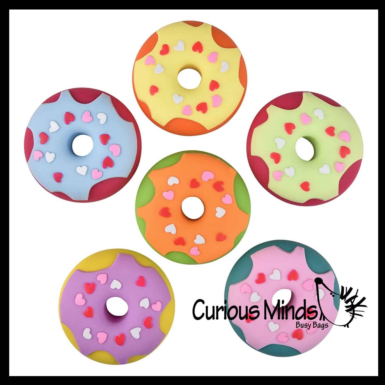 Donut Doughnut Soft Doh Filled Stretch Ball Toy