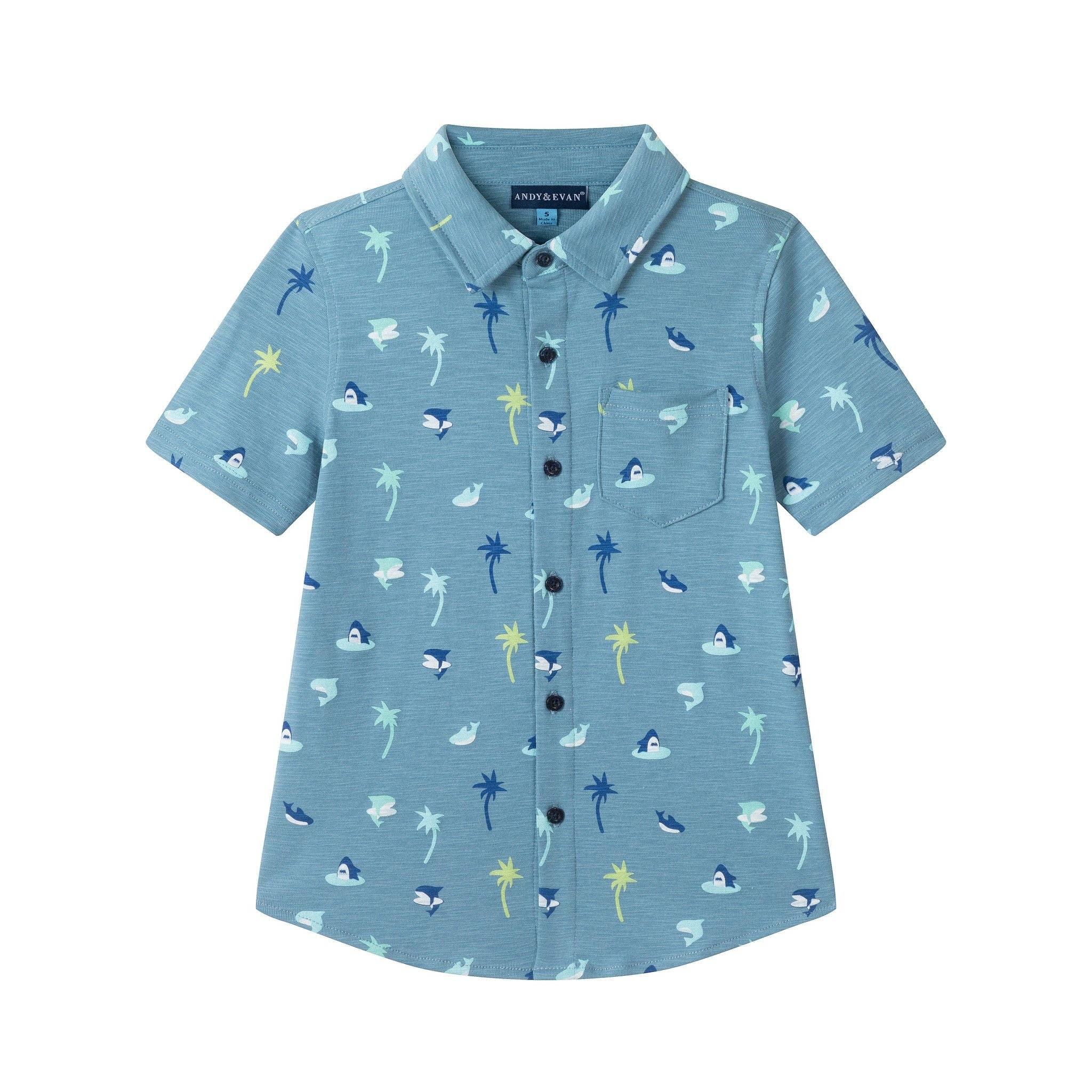 Boys Knit Buttondown Set | Tropical Vibes