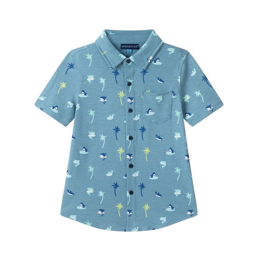 Boys Knit Buttondown Set | Tropical Vibes