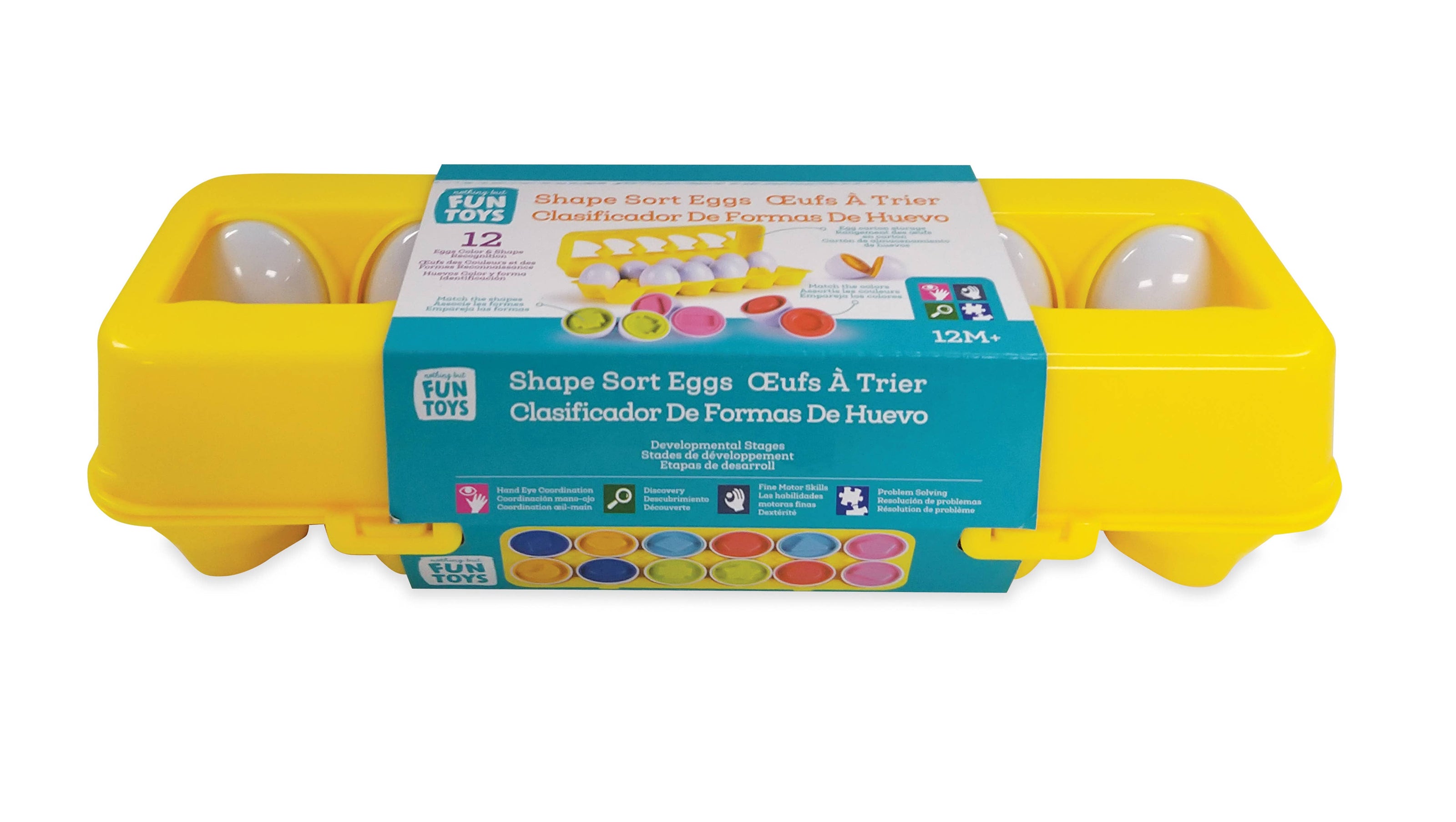 Nothing But Fun Toys - Shape Sorter Eggs 12 piece playset