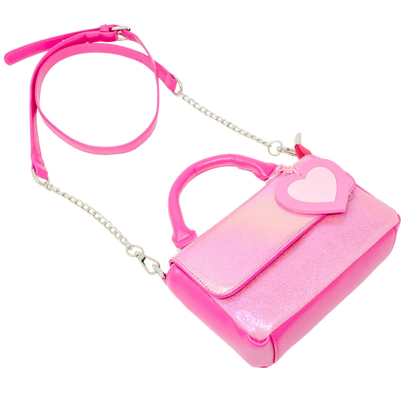 Shiny Baguette Heart Handbag