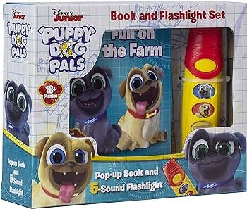 Disney Junior Puppy Dog Pals Book and Flashlight Set