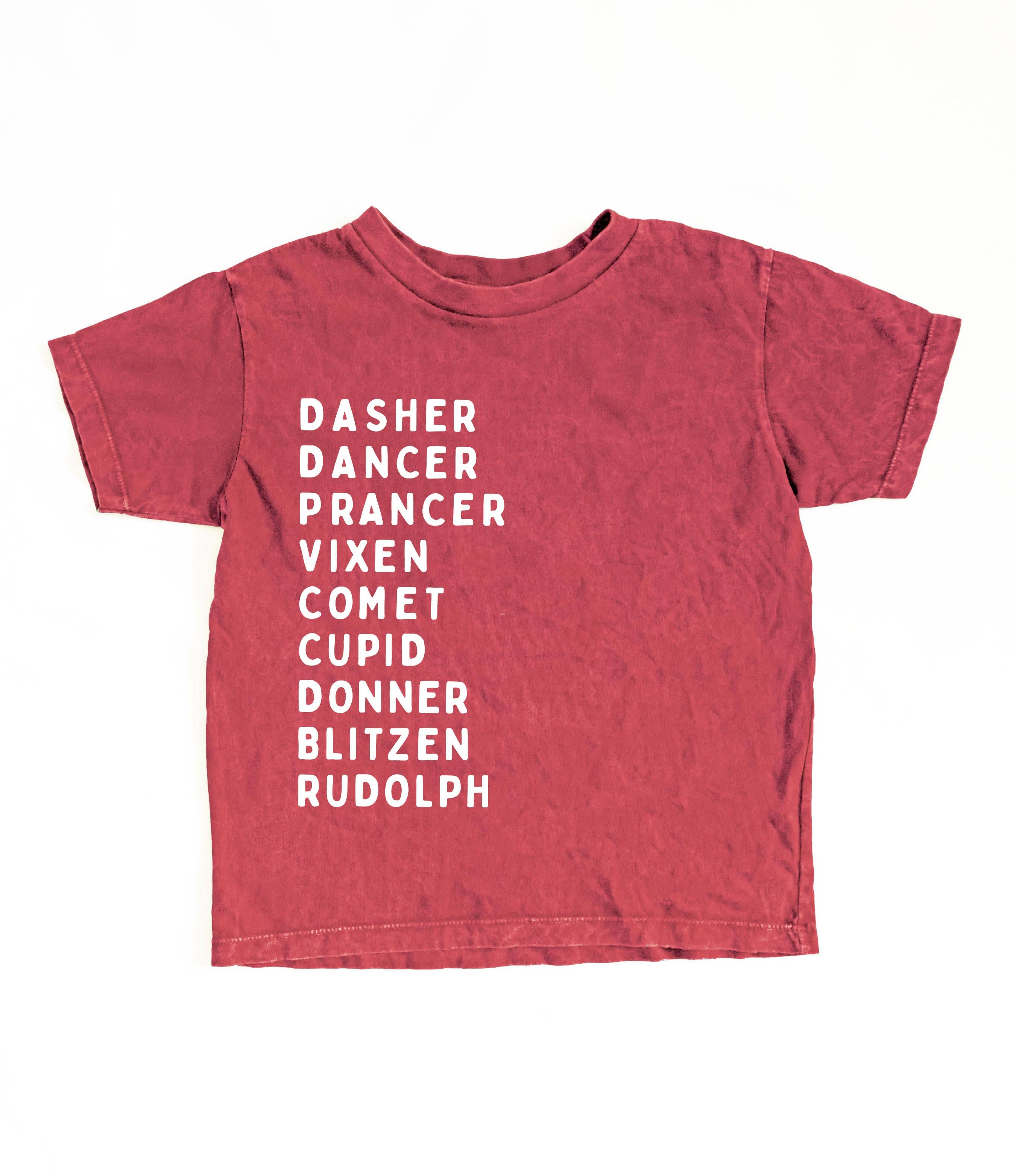 REINDEER NAMES  Toddler Washed Graphic Top