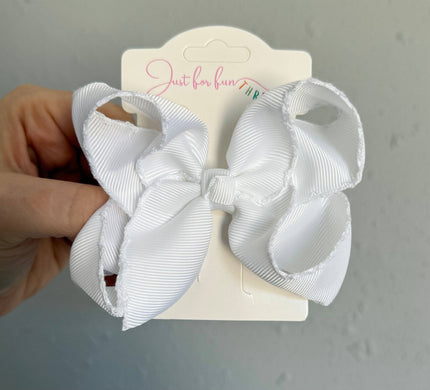 Tiny Fun Solid Hair Bows (4in)