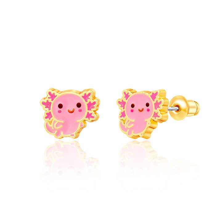 Axolotl Love | Cutie Stud Earrings for Girls