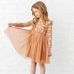 Ditsy Fall Floral Long Sleeve Tutu Dress - Girls Clothes