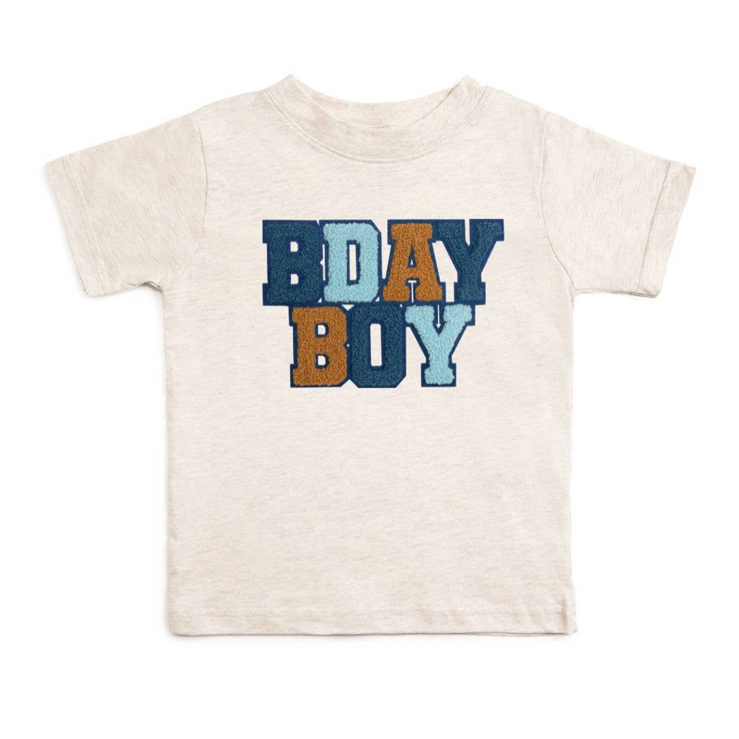 Birthday Boy Patch Short Sleeve T-Shirt - Kids Clothing