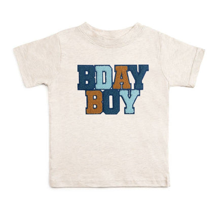 Birthday Boy Patch Short Sleeve T-Shirt - Kids Clothing