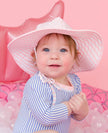 Girls Pink Polka Dot Swim Hat