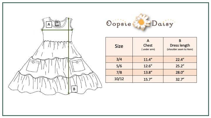 Kids Teal Lemon Pocket Bow Spring Easter Ruffle Dress
