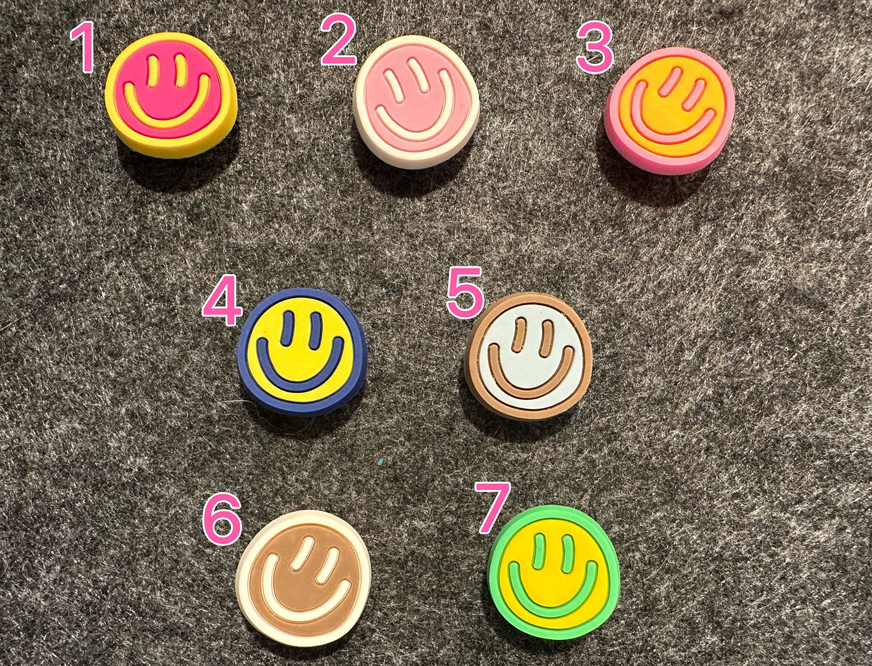 Pick your own Colorful Smile Face UPUPUP Design Theme Shoe Charms Best Quality JuliesDecalDesign