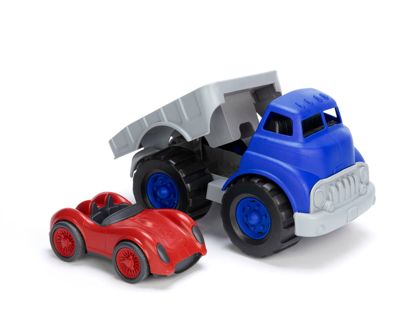 Flatbed w/ Red Race Car Toy
