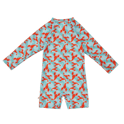 Rash Guard 1-Pc Printed Swimsuit - Logan the Lobster