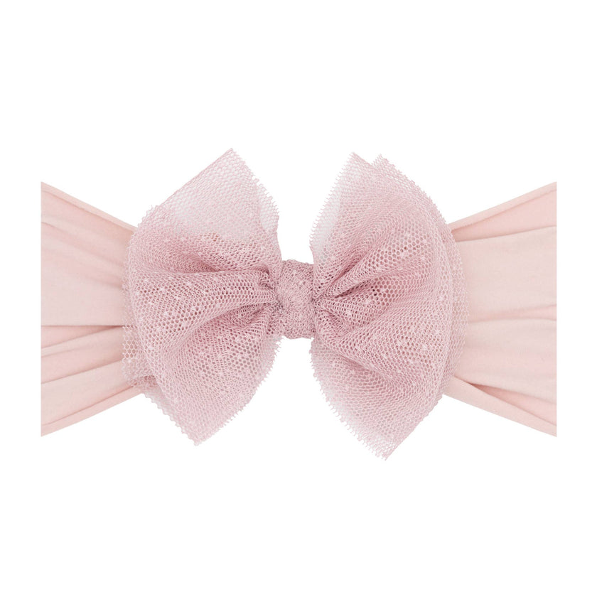 Baby Bling® Tulle FAB® soft nylon headband with tulle bow