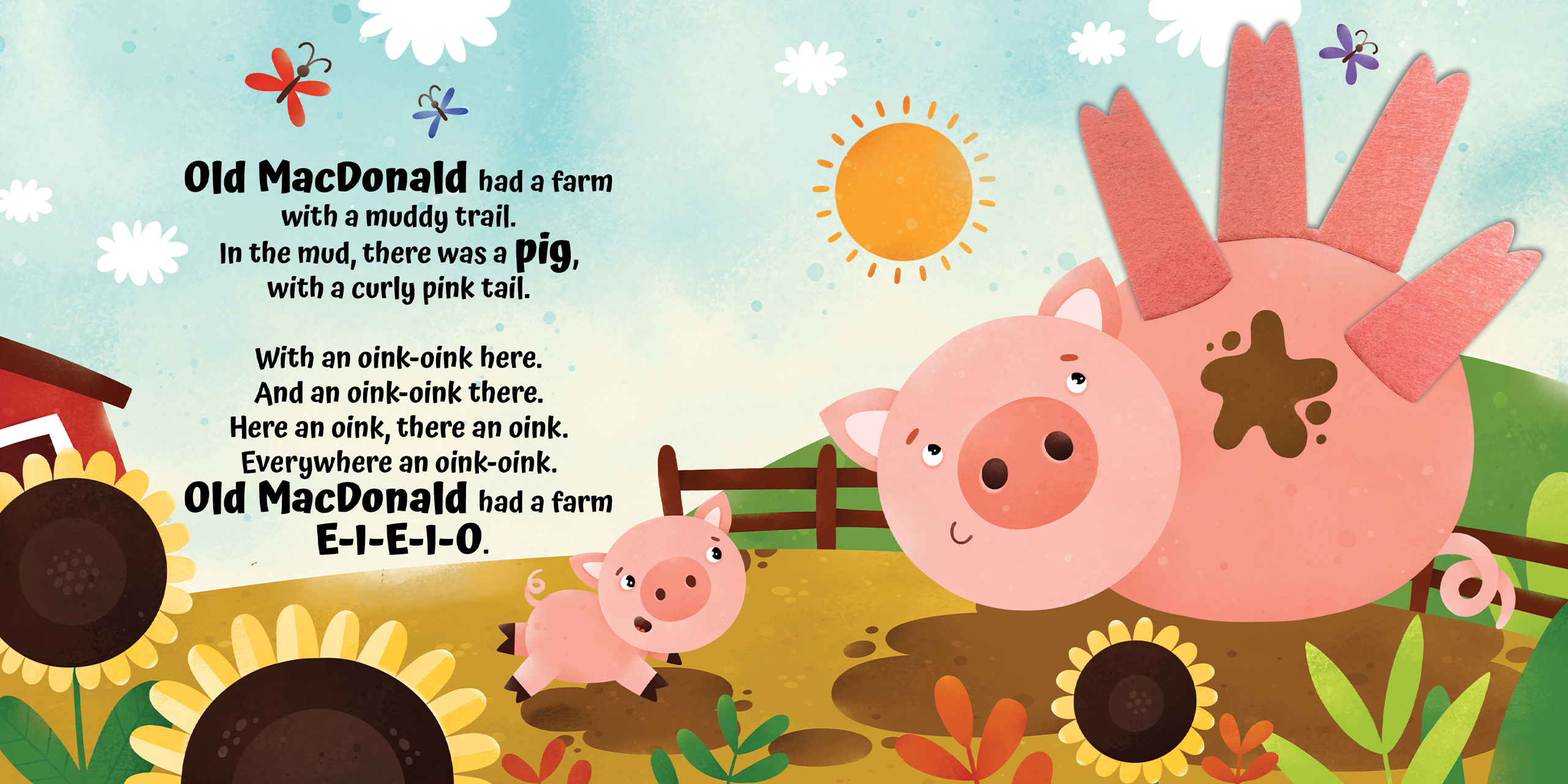 Old MacDonald Had a Farm - Children's Sensory Board Book with Multiple Touch and Feel Felt Legs and More