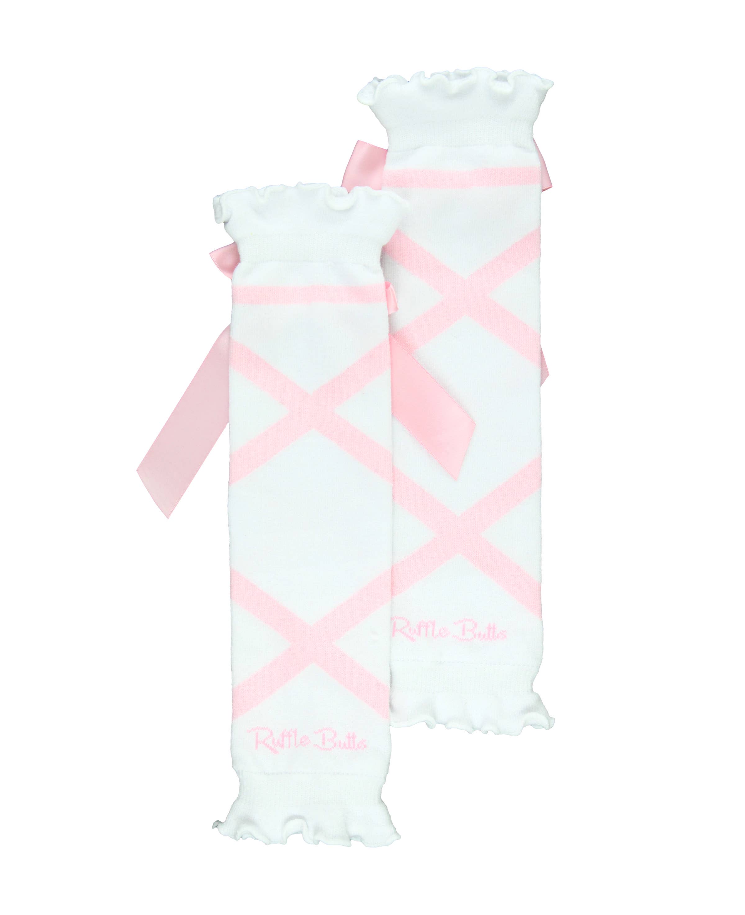 White Ballet Bow Dance Leg Warmers